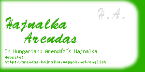 hajnalka arendas business card